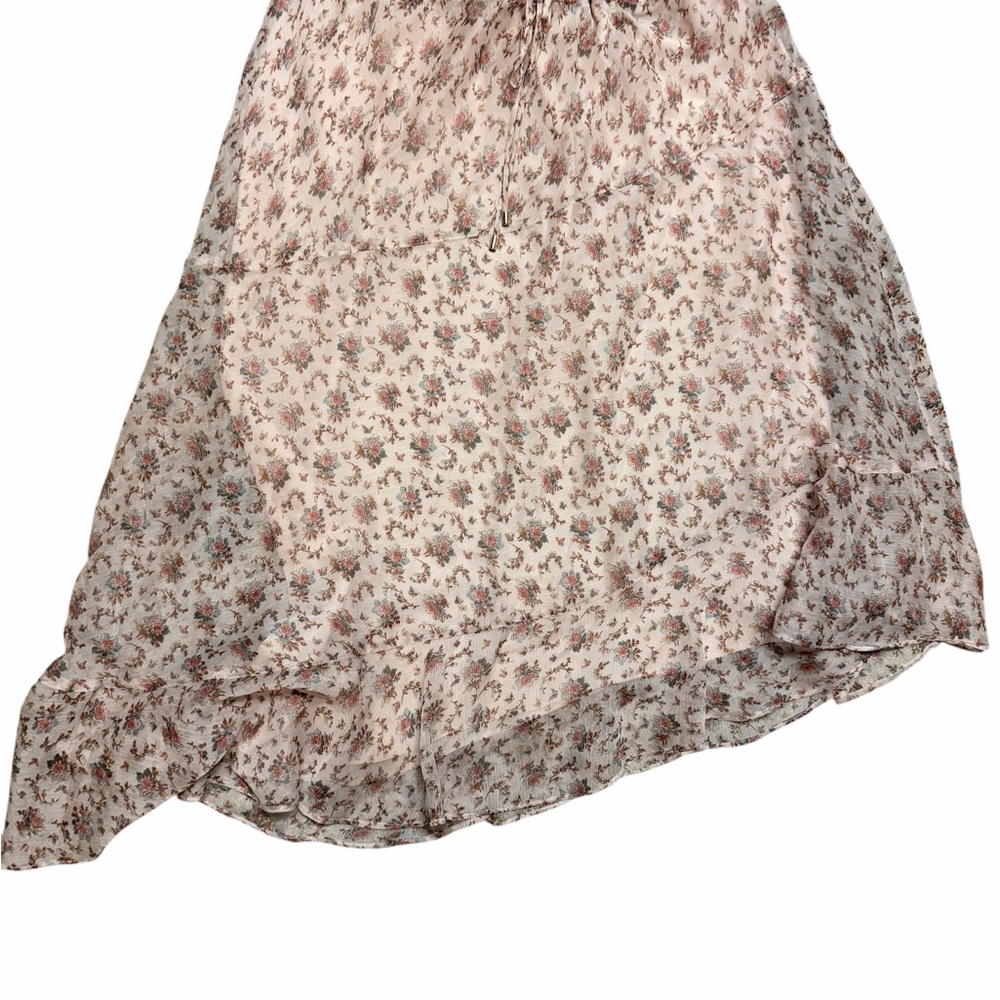 Polo Ralph Lauren Skirt Womens Sz 12 Pink Floral Asymmetric Lined Skirt - Picture 3 of 6